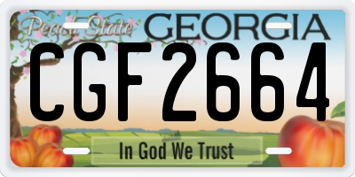 GA license plate CGF2664