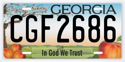 GA license plate CGF2686