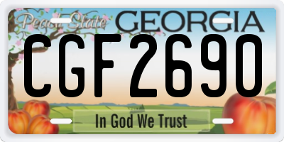 GA license plate CGF2690