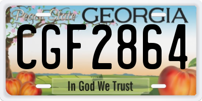 GA license plate CGF2864