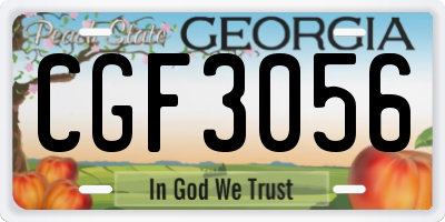 GA license plate CGF3056