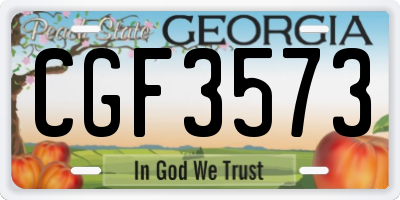 GA license plate CGF3573