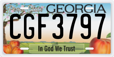 GA license plate CGF3797