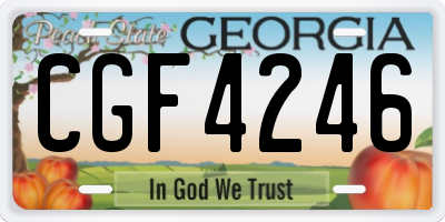 GA license plate CGF4246