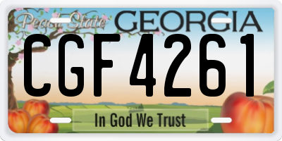 GA license plate CGF4261