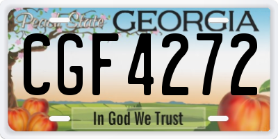 GA license plate CGF4272
