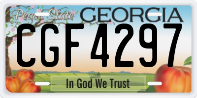GA license plate CGF4297