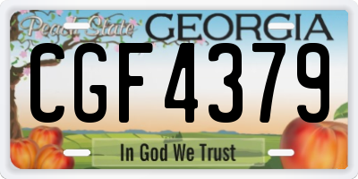 GA license plate CGF4379