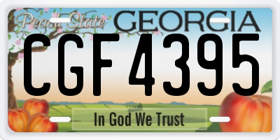 GA license plate CGF4395