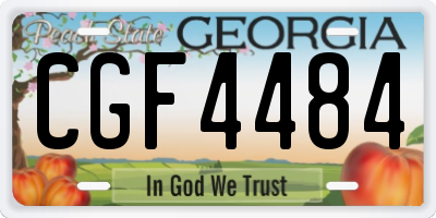 GA license plate CGF4484