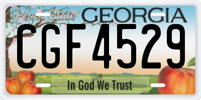 GA license plate CGF4529