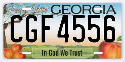 GA license plate CGF4556
