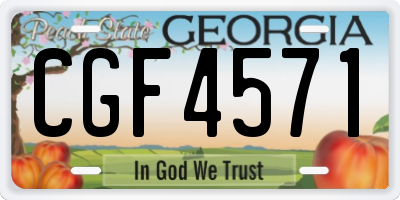 GA license plate CGF4571