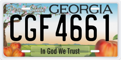GA license plate CGF4661