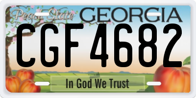GA license plate CGF4682