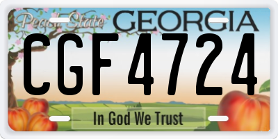 GA license plate CGF4724