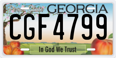 GA license plate CGF4799