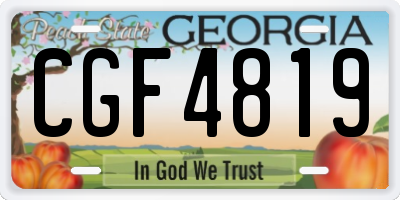 GA license plate CGF4819