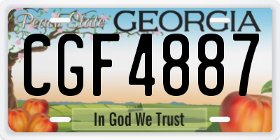 GA license plate CGF4887
