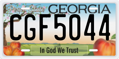 GA license plate CGF5044