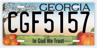 GA license plate CGF5157