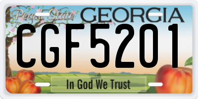 GA license plate CGF5201