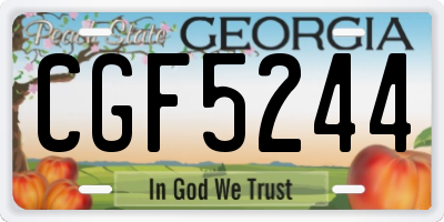 GA license plate CGF5244