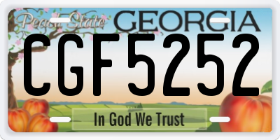 GA license plate CGF5252