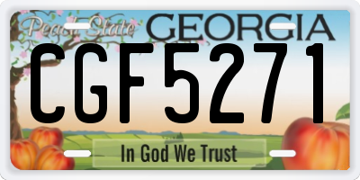 GA license plate CGF5271