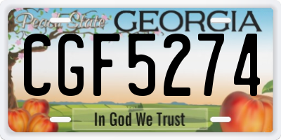 GA license plate CGF5274