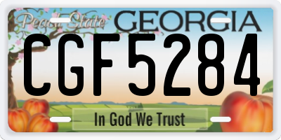 GA license plate CGF5284