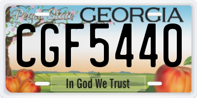 GA license plate CGF5440
