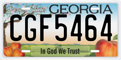 GA license plate CGF5464