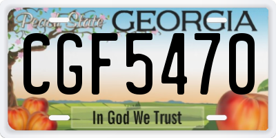 GA license plate CGF5470
