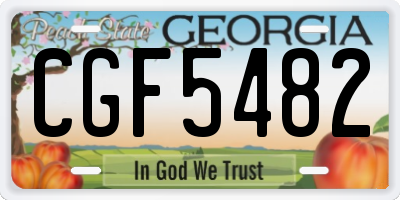 GA license plate CGF5482