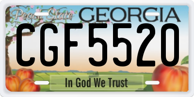 GA license plate CGF5520