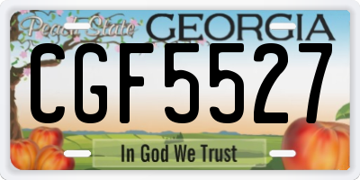 GA license plate CGF5527