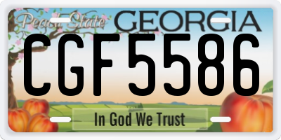 GA license plate CGF5586