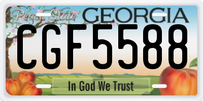 GA license plate CGF5588