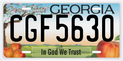 GA license plate CGF5630