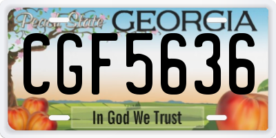 GA license plate CGF5636