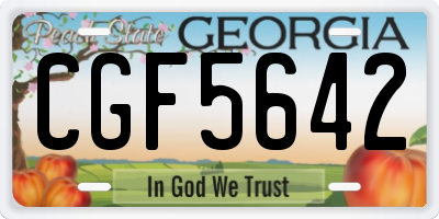 GA license plate CGF5642