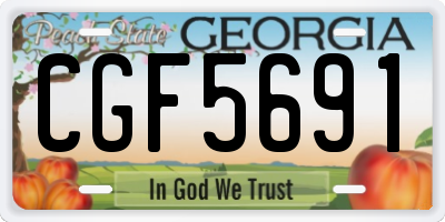 GA license plate CGF5691