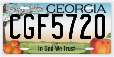 GA license plate CGF5720