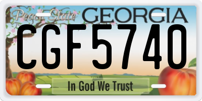 GA license plate CGF5740