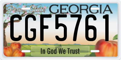 GA license plate CGF5761