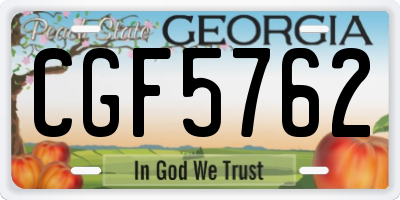 GA license plate CGF5762