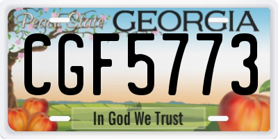 GA license plate CGF5773