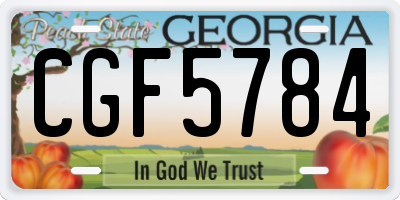 GA license plate CGF5784