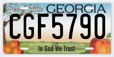 GA license plate CGF5790